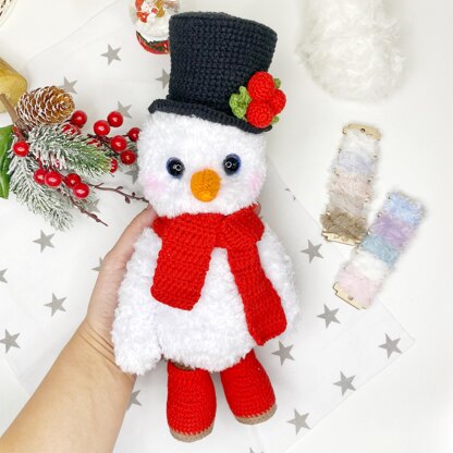 Cute snowman in a top hat