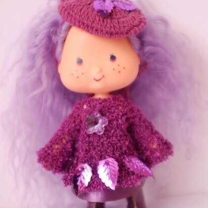 Airy Fairy tunic dress and vinyl skirt for vintage Strawberry Shortcake dolls