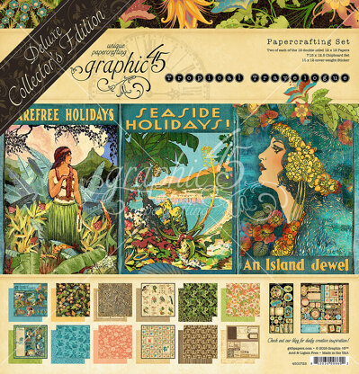 Graphic 45 Deluxe Collector's Edition Pack 12"X12" - Tropical Travelogue