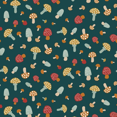 Poppy Fabrics - Colourful Mushrooms 2 Jersey