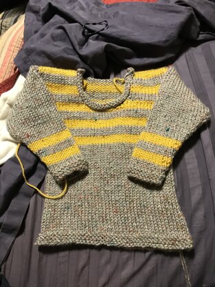 Child’s Wide-Striped Pullover Sweater Sz 4