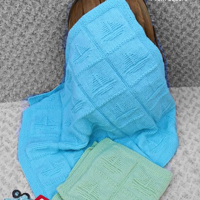 Baby Boat Blanket Knitting Pattern #616