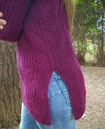 Sweeping ribs sweater