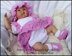 Frilled Skirt all in one Romper Set 16-22” doll/preemie-3m+ baby