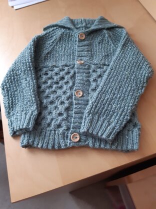 Cardigan for great grandson Monty