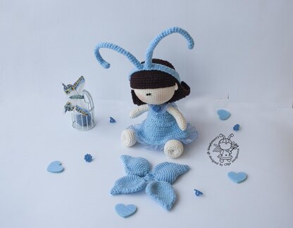 Butterfly Pebble doll