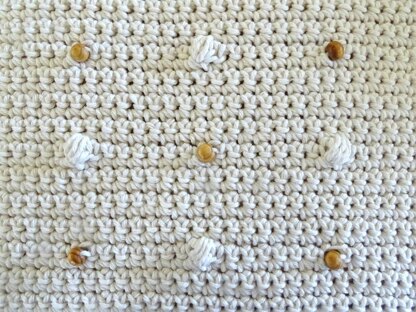 Crochet Beaded Cushion Cover