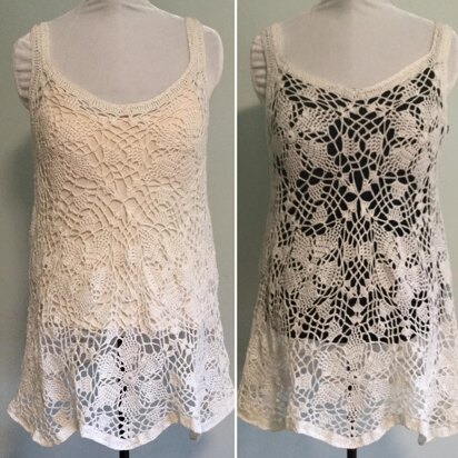 Floral Lace Tunic Tank Top