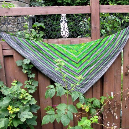 Small Gradient with Garter Border - knitting pattern