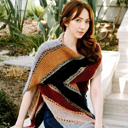 Trendsetter Yarns 6500R Cheerleader & Stride - Diagonal Striped Wrap PDF