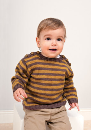 Striped Cardigan and Jumper in Rico Essentials Cashlana DK - 329 - Downloadable PDF