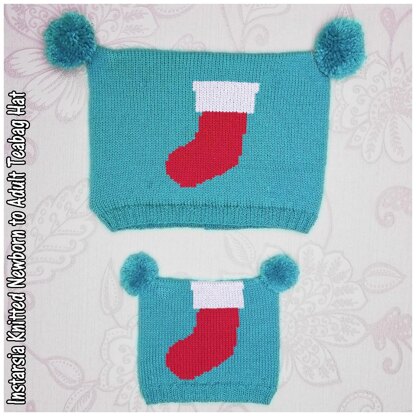 Intarsia -  Simple Christmas Stocking - Chart Only
