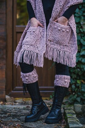 Diamond Ivy Hood Pocket Shawl