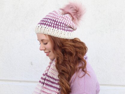 Prim Stripe Beanie + Scarf