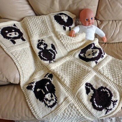 Farmyard Animals Baby Blanket