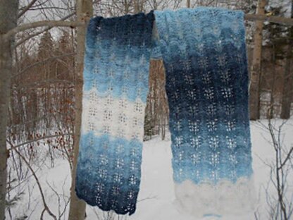 Water Color Waves Lace Scarf