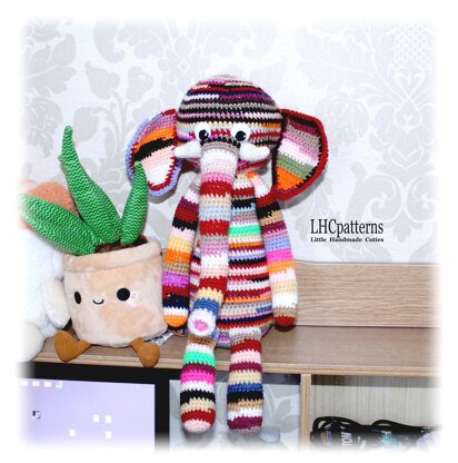 Scrap Yarn Elephant Crochet Pattern