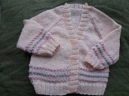 baby cardigan with bobble pattern