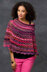 Dubonnet Poncho in Red Heart Boutique Unforgettable - LW3318EN - Downloadable PDF