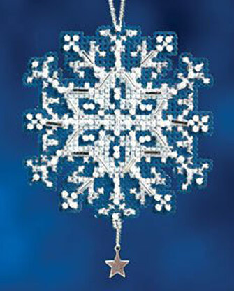 Mill Hill Star Crystal Cross Stitch Kit - 6.5cm x 6.5cm