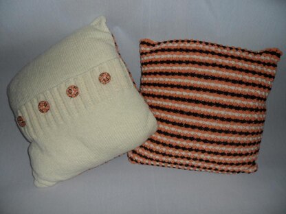 Bobble Stripe Aran Cushion Cover