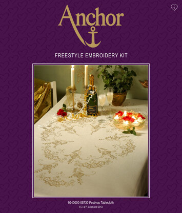 Anchor Decorative Embroidery Tablecloth Kit - 140 x 240cm