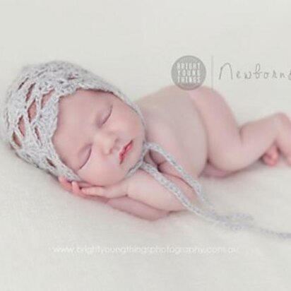 Delicate Newborn Mohair Bonnet