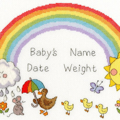 Bothy Threads Rainbow Baby Cross Stitch Kit