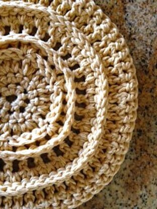 Sunny Round Dishcloth