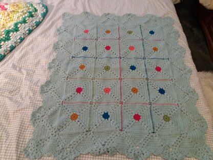 Forget Me Not Dots baby blanket