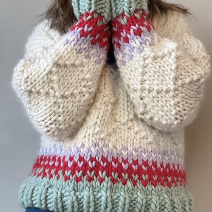 WYS Fair Isle Pinafore, Mitts, Cowl & Leg Warmers - West Yorkshire