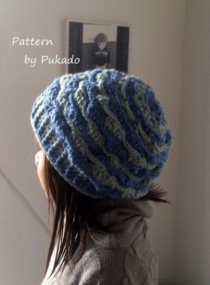Crochet Pattern - Waves - Hat and fingerless mittens - easily converted to fit all sizes