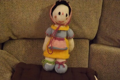 Snow White knitted doll