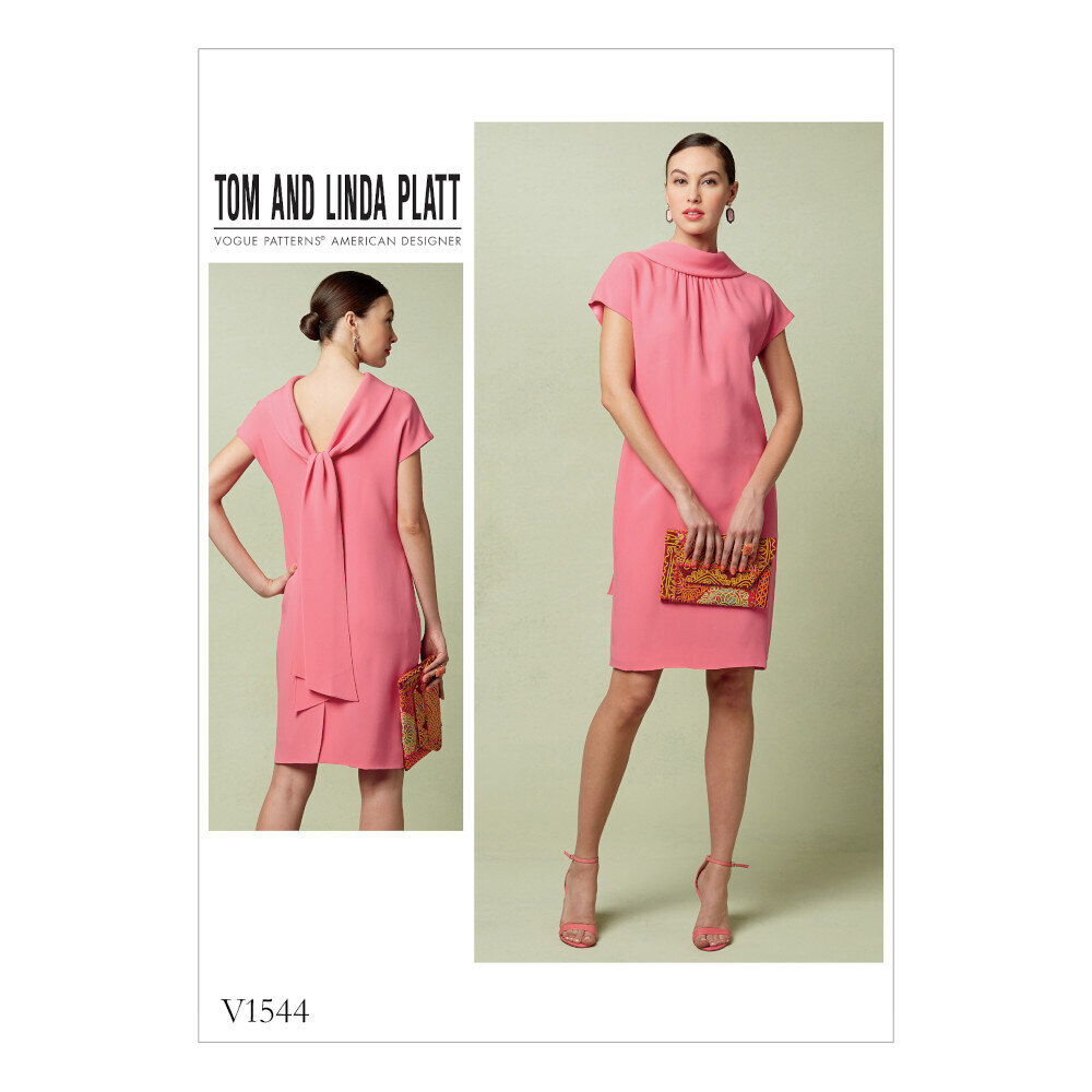 Vogue Misses' Lined Shift Dress with Back Drop-Collar and Tie V1544 - Sewing Pattern | LoveCrafts Vogue Misses' Lined Shift Dress with Back Drop-Collar and Tie V1544 - Sewing Pattern | LoveCrafts