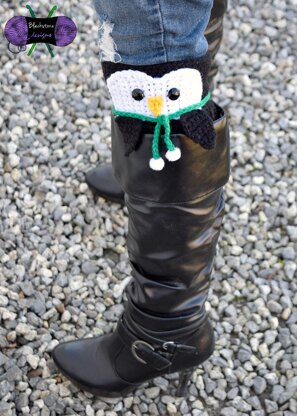 Peeping Penguin Boot Cuffs