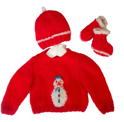 Baby Christmas Snowman Outfit