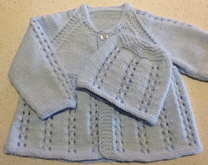 Little Boy Blue Jacket & Cap in Plymouth Dreambaby DK