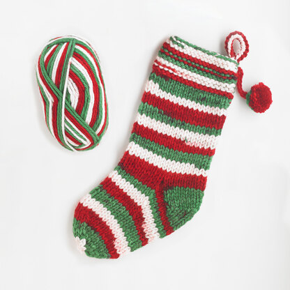 Christmas Stocking - Free Knitting Pattern for Christmas in Paintbox Yarns  Christmas Project by Paintbox Yarns