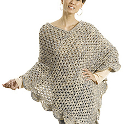 The Gift Poncho in Caron Simply Soft and Simply Soft Heathers - Downloadable PDF