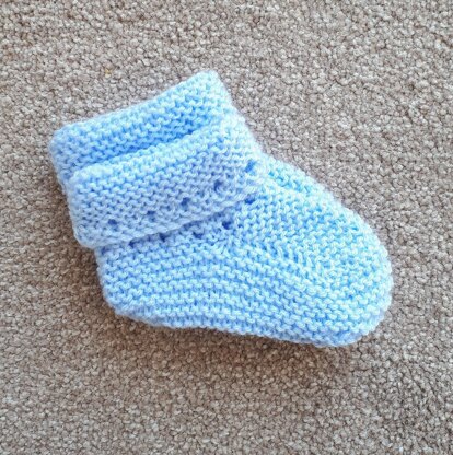 Baby Blue Bootees