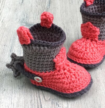 Baby Cowboy Booties Crochet Pattern