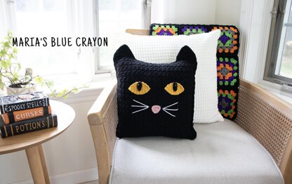 Black Cat Pillow