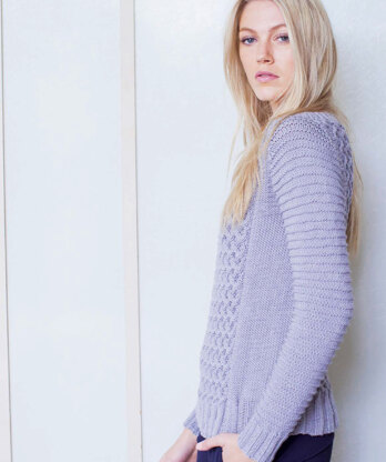 "Alva Jumper" - Sweater Knitting Pattern For Women in MillaMia Naturally Soft Aran