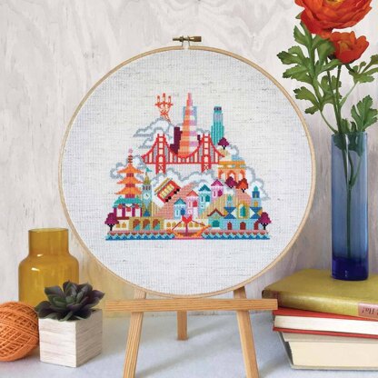 Satsuma Street Pretty Little San Francisco Cross Stitch Chart -  Leaflet