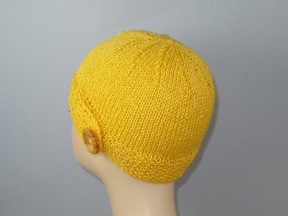 Button Up Beanie Circular knitting pattern