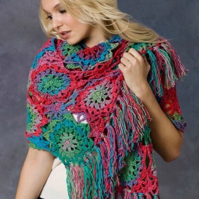 Crochet Lorelei Shawl in Red Heart Boutique Unforgettable - LW2871