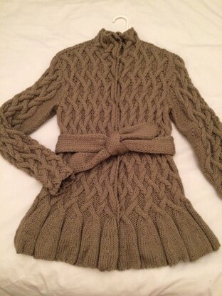 Ladies cable cardigan