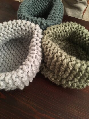 Garter Stitch Baskets