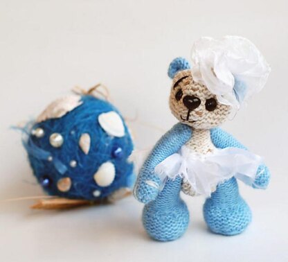Pearly Blue Teddy bear