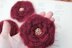 Mohair flower brooch